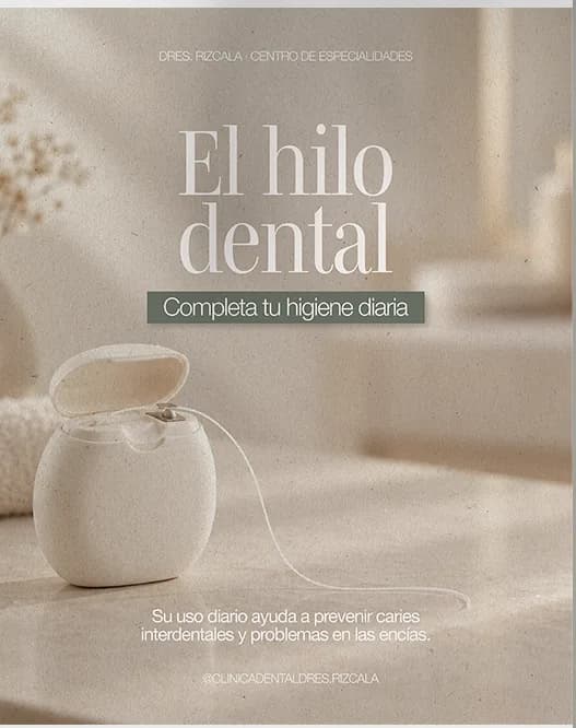 Publicación sobre el hilo dental y la higiene diaria.